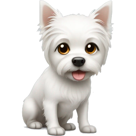 Small white dog emoji