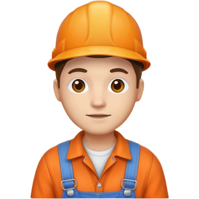 person dressed in orange overalls emoji