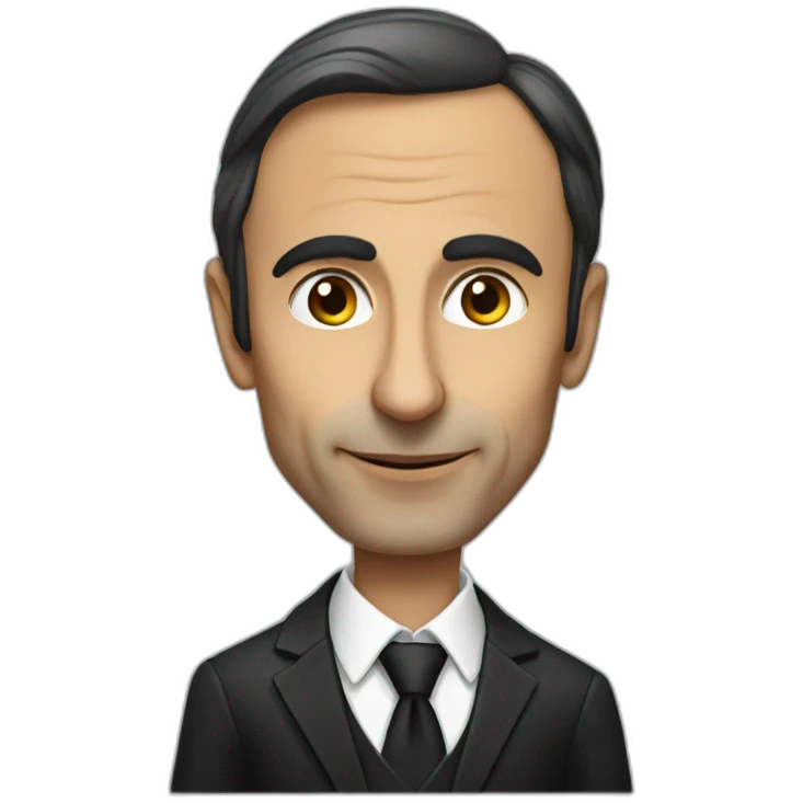 Eric Zemmour in a black suit  emoji
