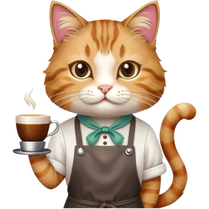cat barista emoji