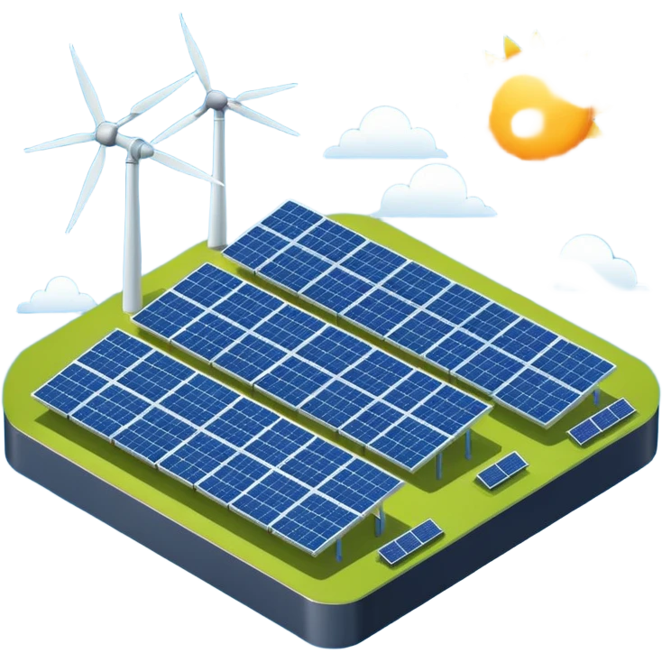 solar power generation plant on a nextracker system emoji