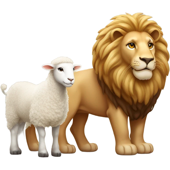 Lion and lamb emoji