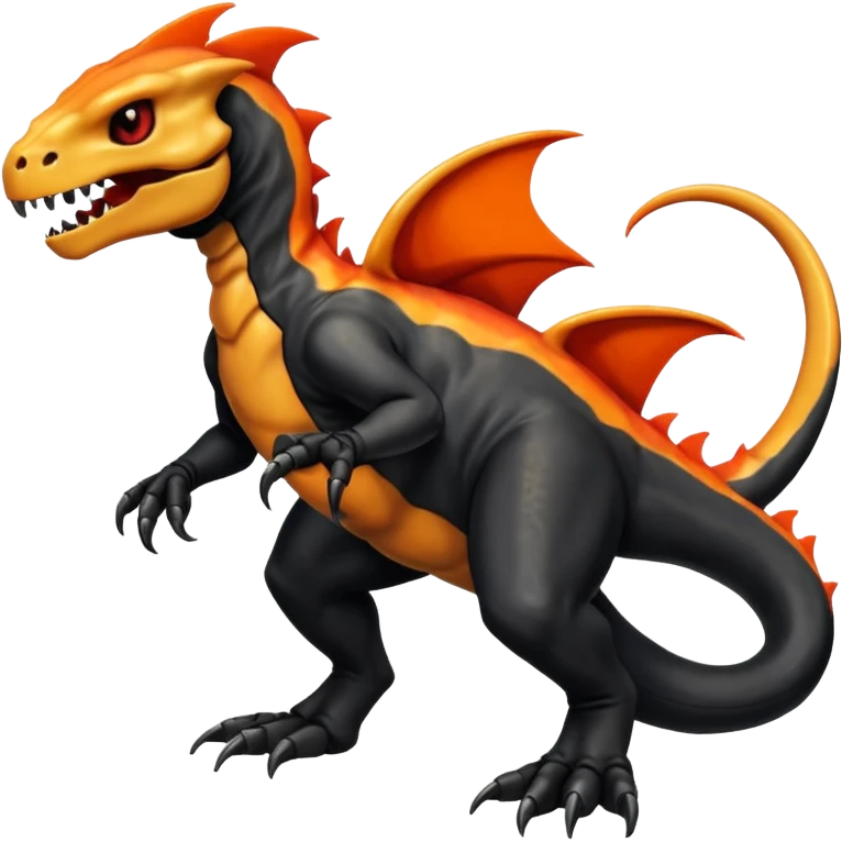 Shiny Skull-Salandit-Charmeleon-Fakémon-hybrid-creature (full body)  emoji