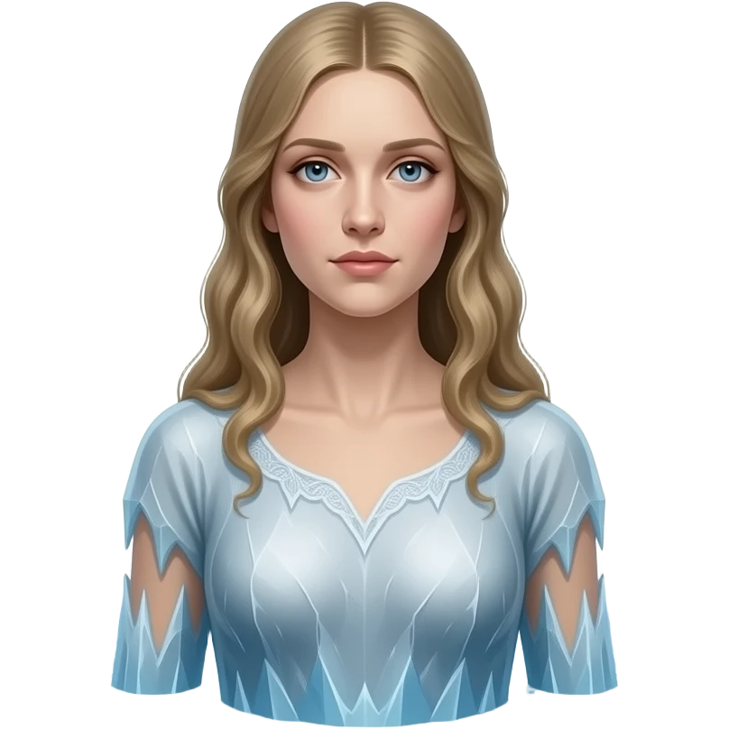 deformed ethereal upper body maiden's corpse hovers over frozen lake - a Gustave Doré piece, depicting traitors frozen in a lake of ice in the ninth circle of Dante's Inferno emoji