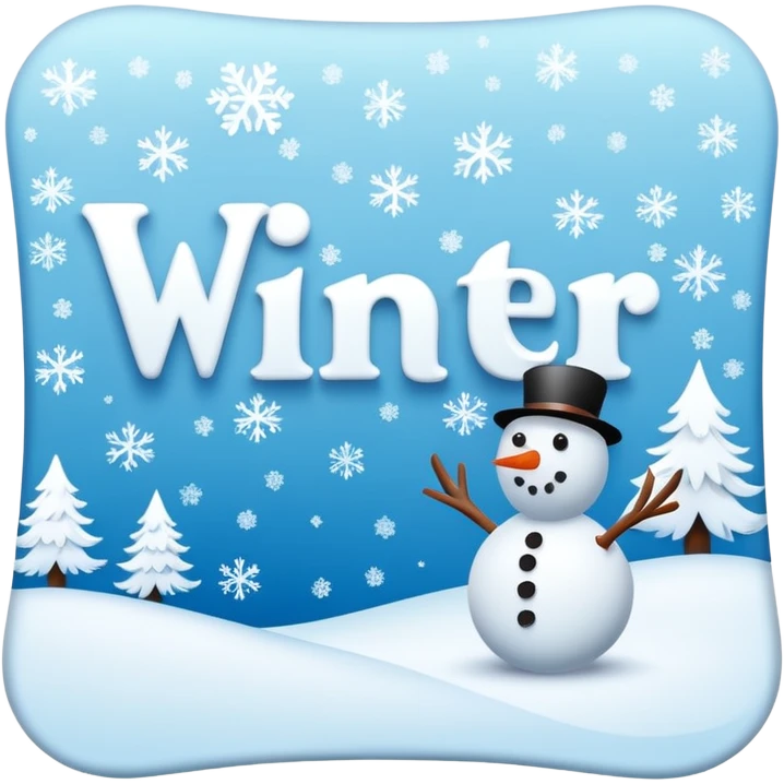 Winter text banner emoji