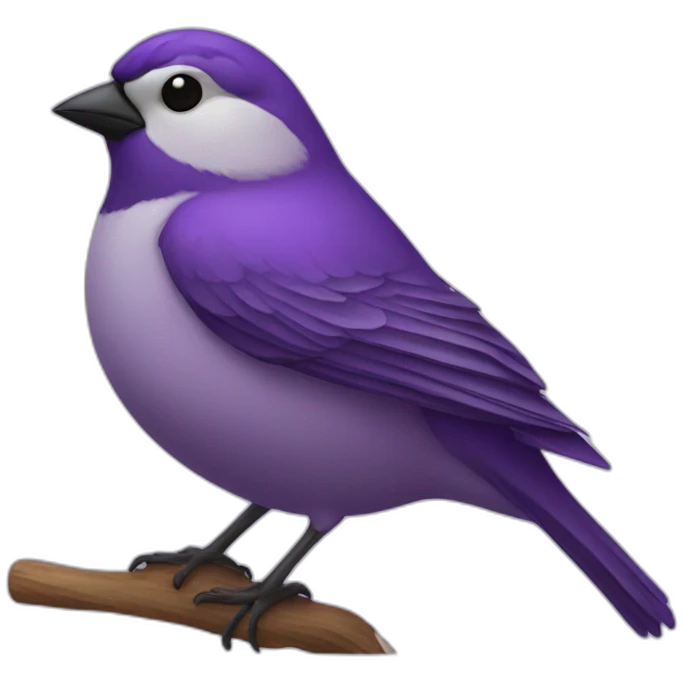 purple fat sparrow emoji