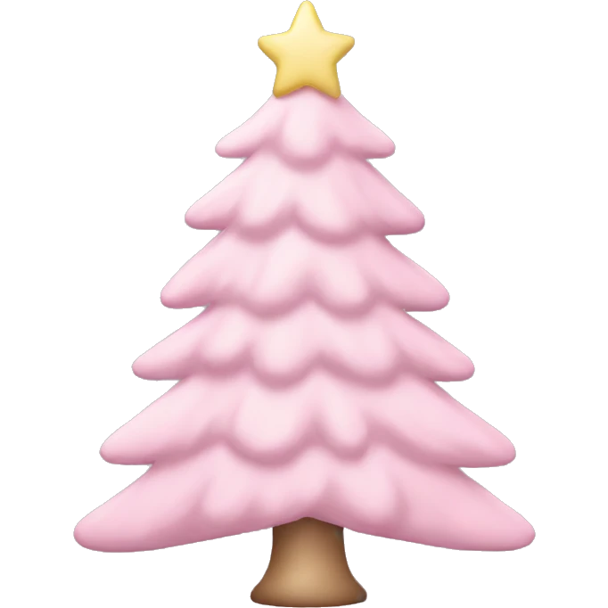 pastel pink christmas tree emoji