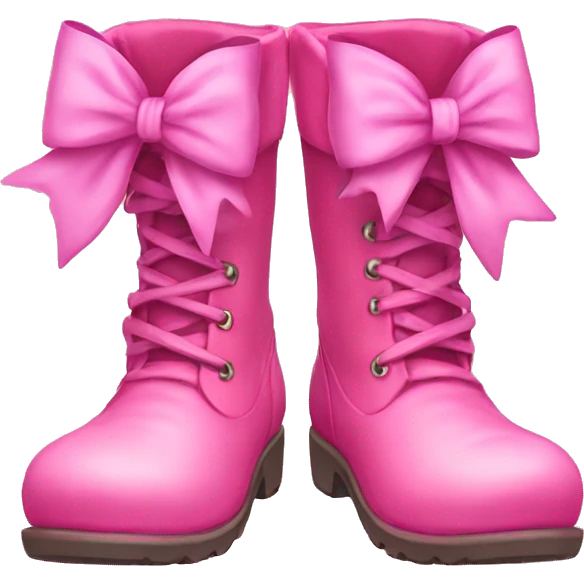 pink boots with bows  emoji