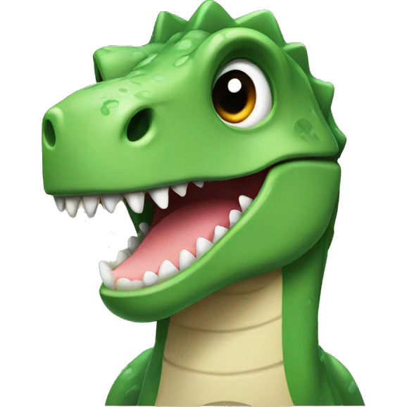 Dinosaur with a bow emoji