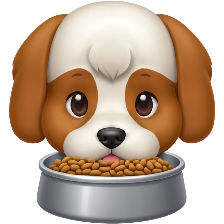 dog with dog food bowl emoji