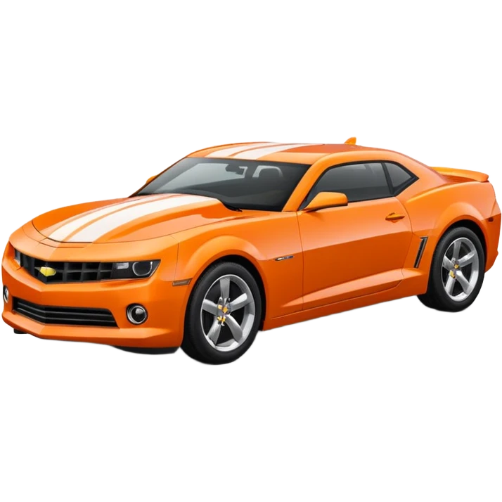 Orange Camaro with white stripes emoji