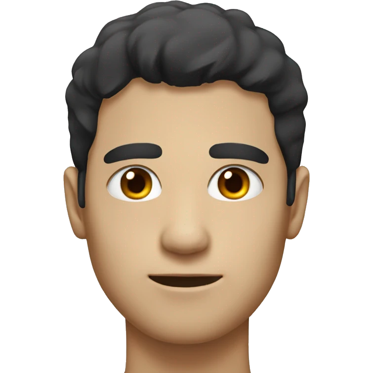 Male, black hair, have glass eye emoji