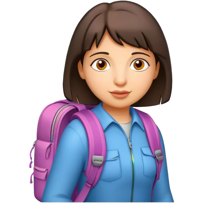 Dora l'exploratrice with fair skin emoji