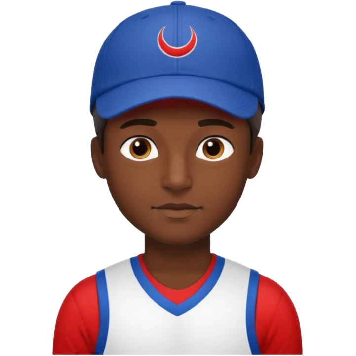 a guy in a sports uniform in cap on the turks emoji