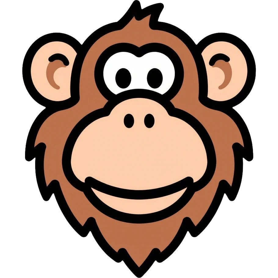proboscis monkey with its distinctive large nose emoji