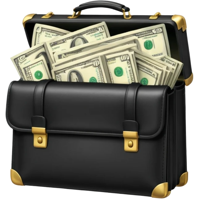 деньги торчащие из портфеля emoji