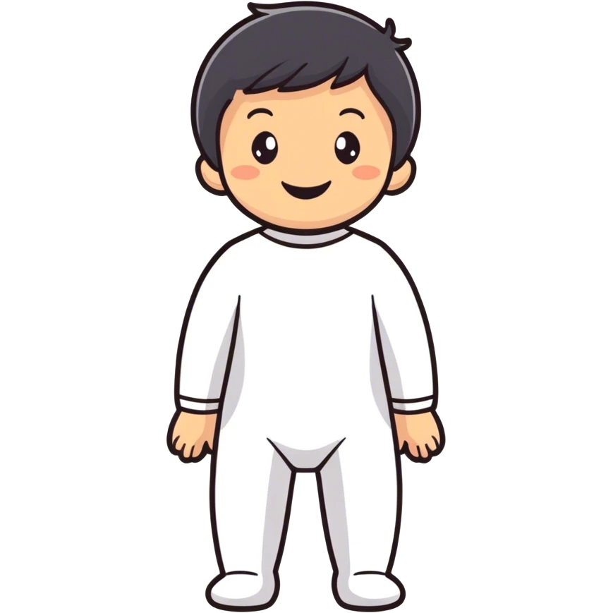 smiling boy in bodysuit emoji