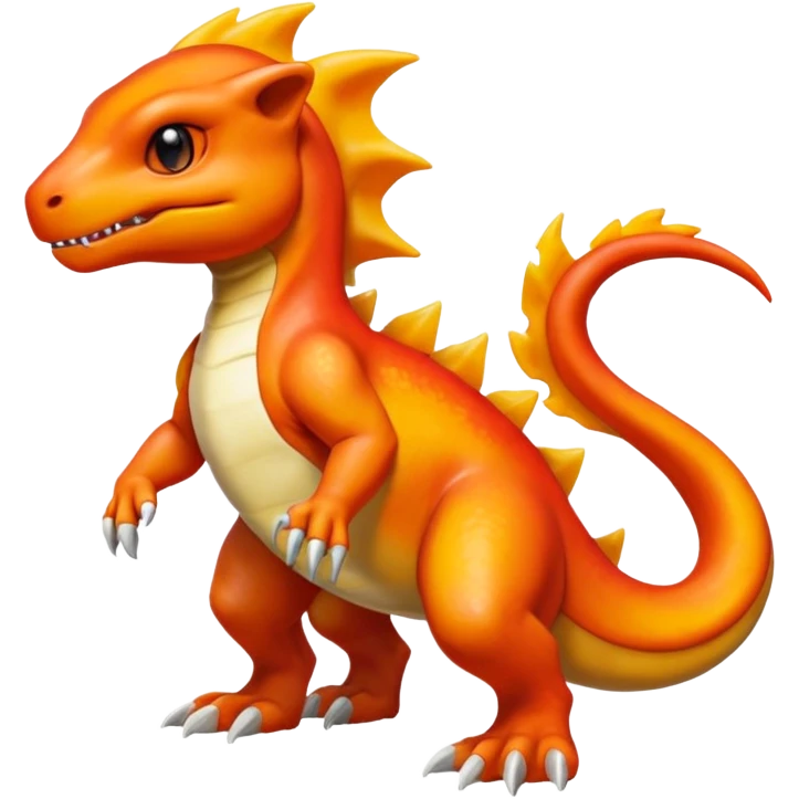 Shiny Cubone-Salandit-Charmeleon-Fakémon-hybrid-creature (full body)  emoji