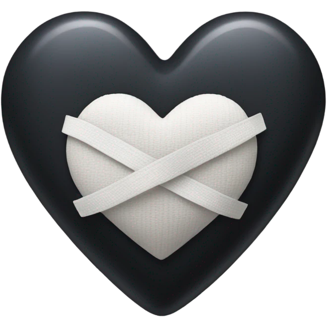 Black Heart with bandage emoji