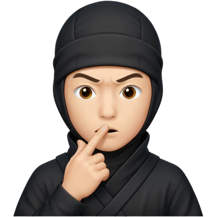 foto do Ninja ele mandando calar a boca emoji
