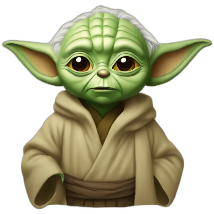 Master Yoda in the fall emoji