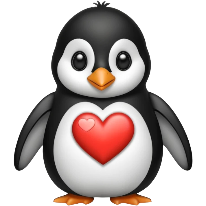 Penguin with heart  emoji