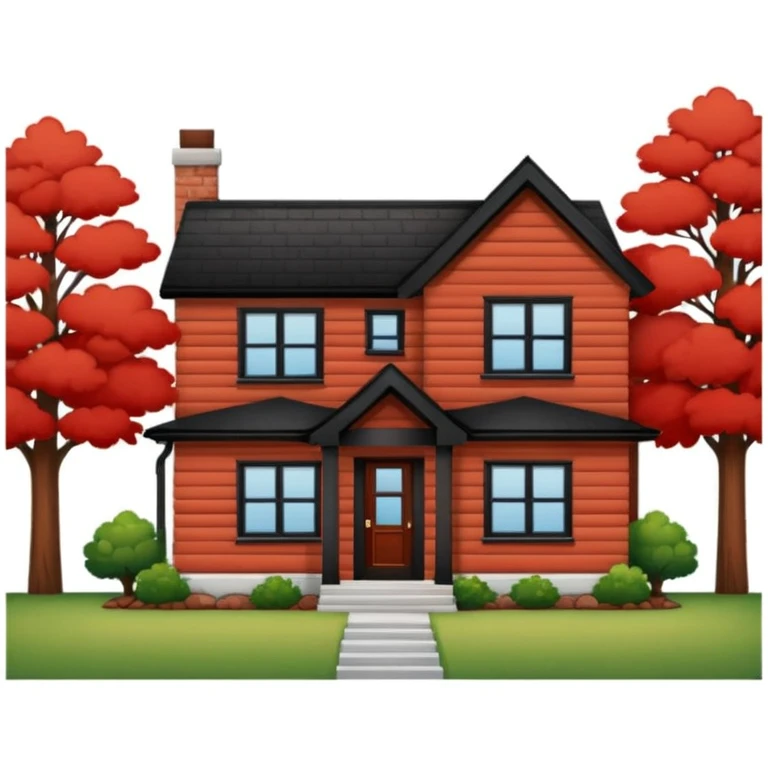 great cozy shared house. outside look, house emoji
