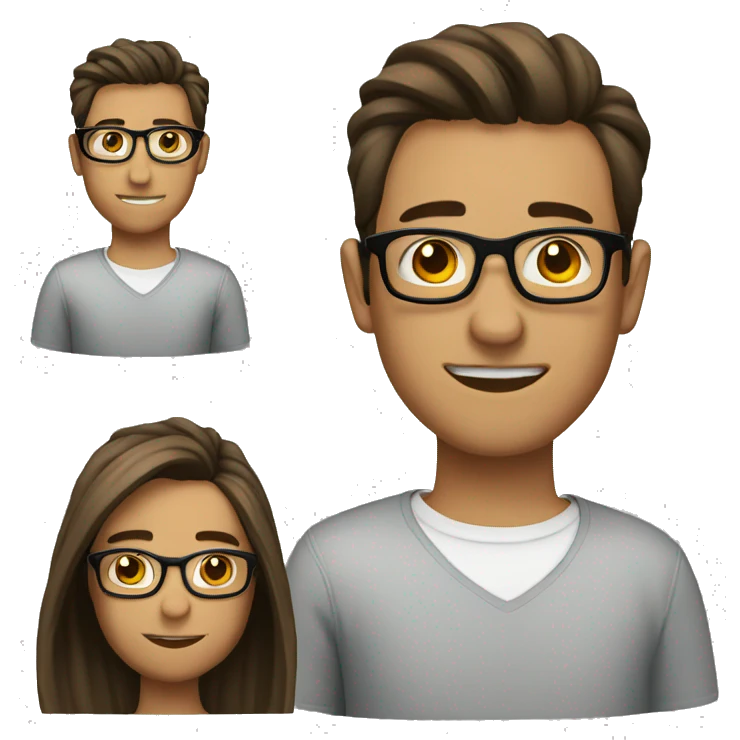 My boyfriend wearing glasses emoji