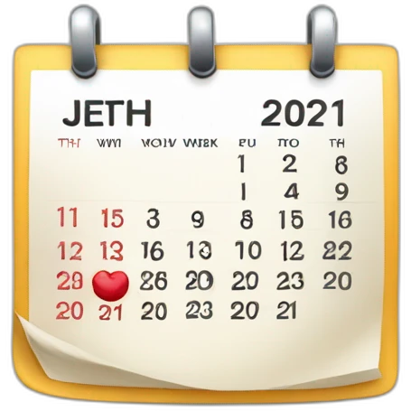 calendar showing 30th january  emoji