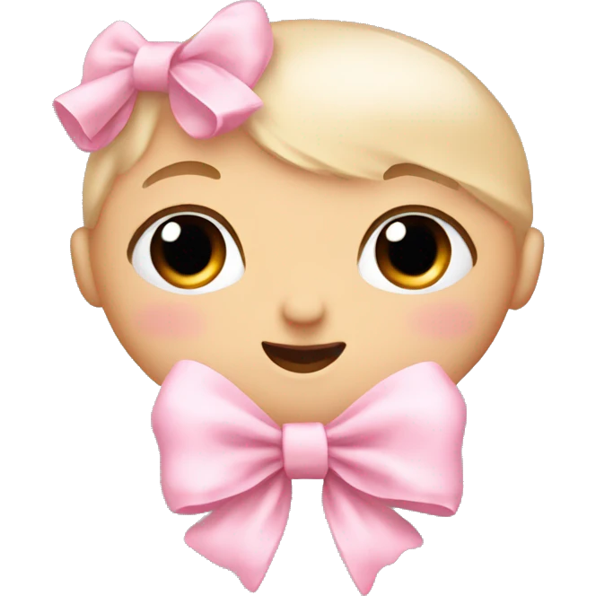 Baby pink bow emoji