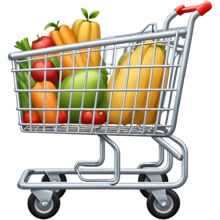 Light grocery cart emoji
