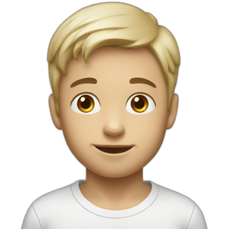 kind little boy white emoji