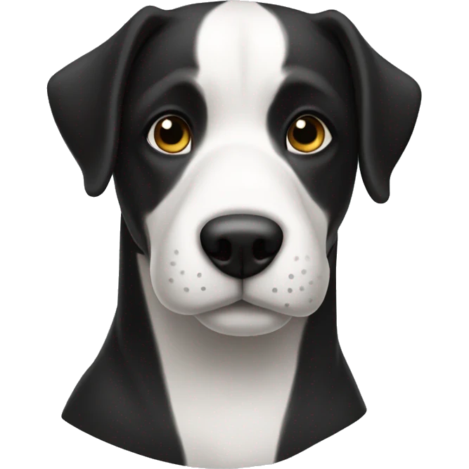 Perro freshpool negro y blanco emoji