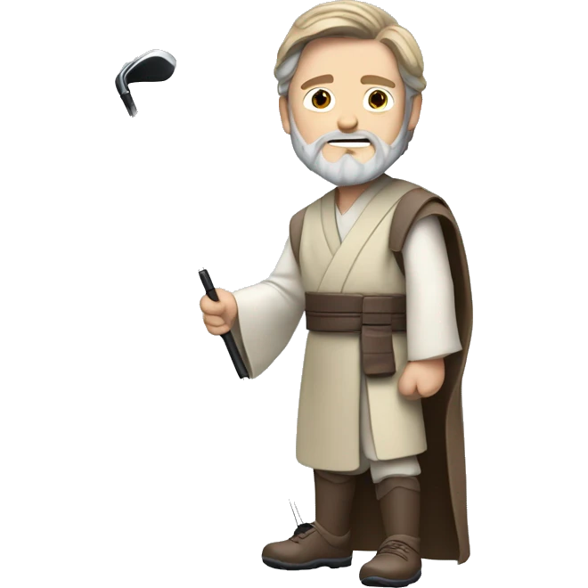 Obi Wan playing golf emoji