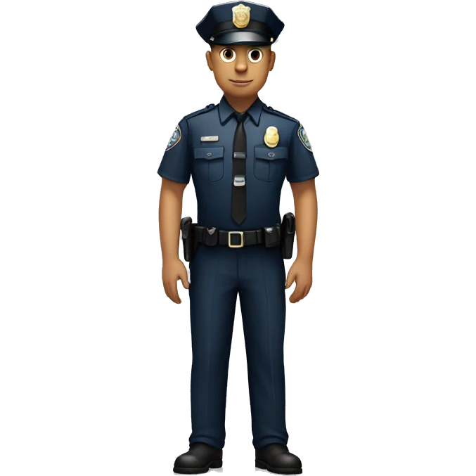 A full-length police officer stands facing forward. emoji