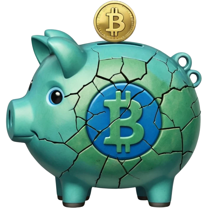with piggybank with crypto  emoji