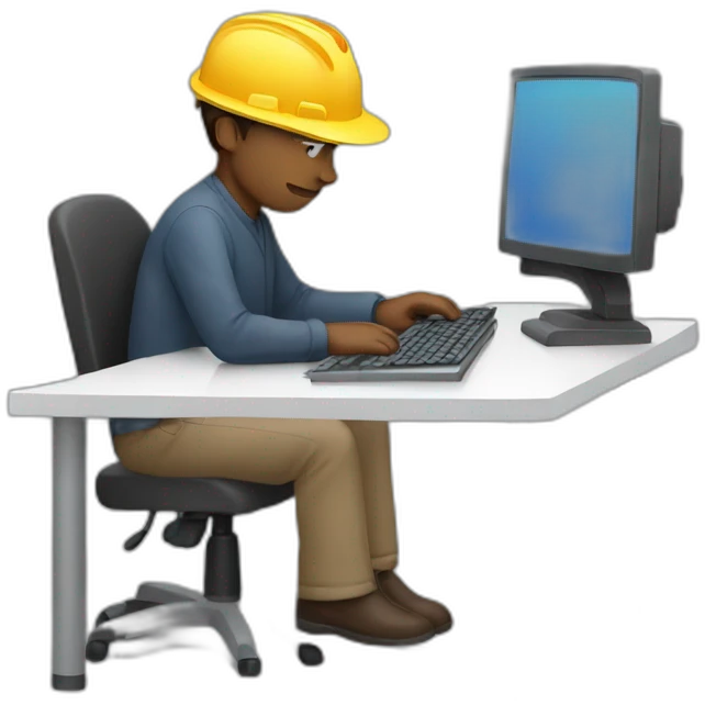 men working on a computer emoji