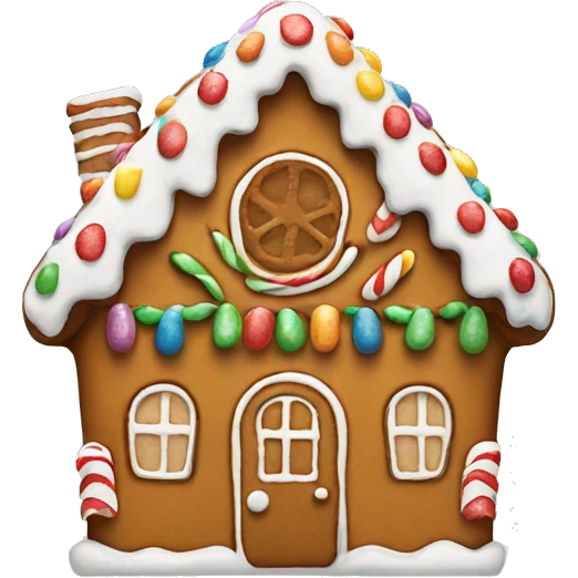Gingerbread house emoji