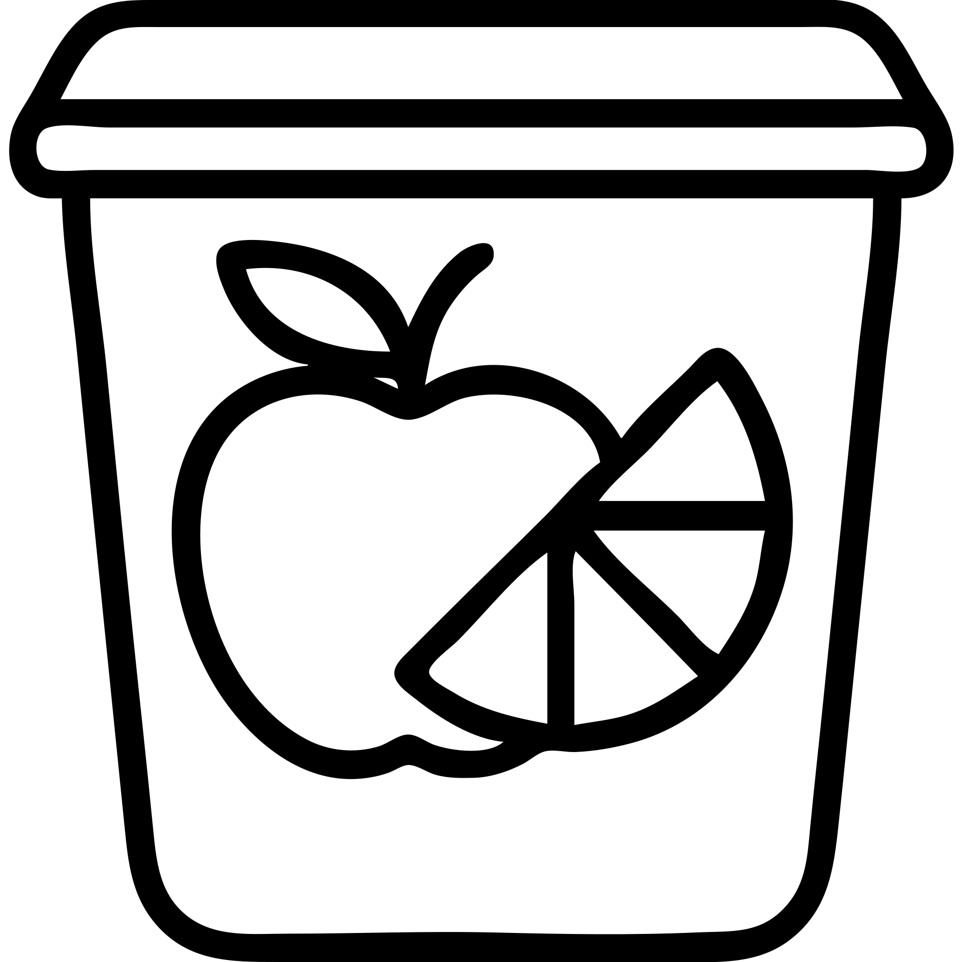 plastic fruit pot outlined icon with no fill emoji