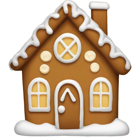 beige Christmas ginger bread house  emoji