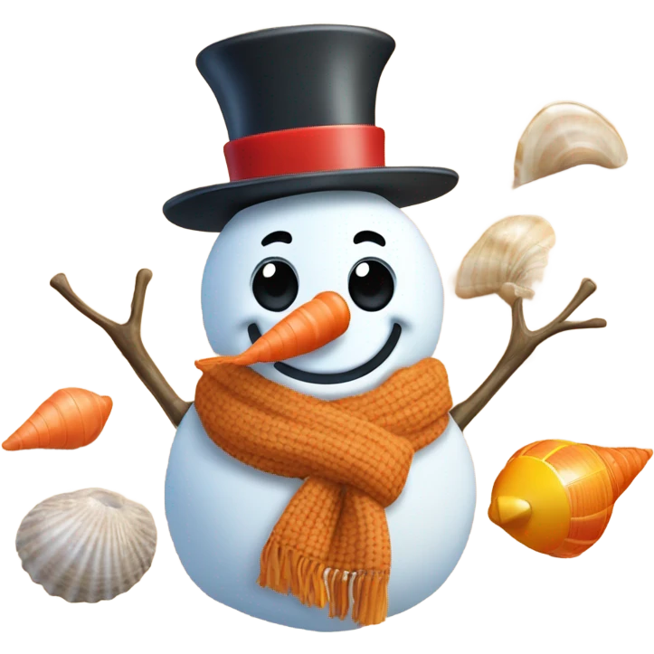 Snowman on the beach emoji