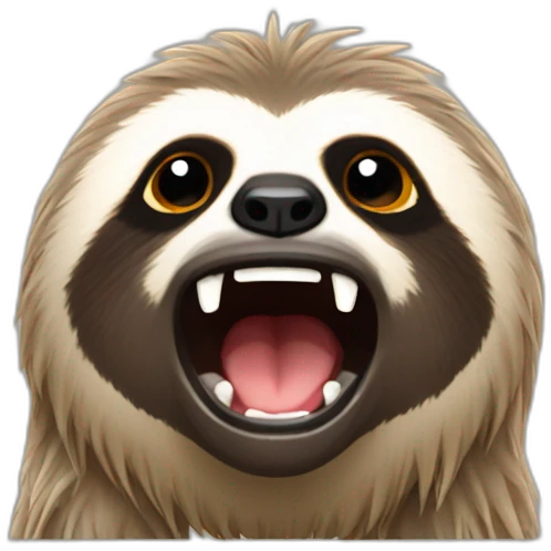 Drought sloth is screaming emoji