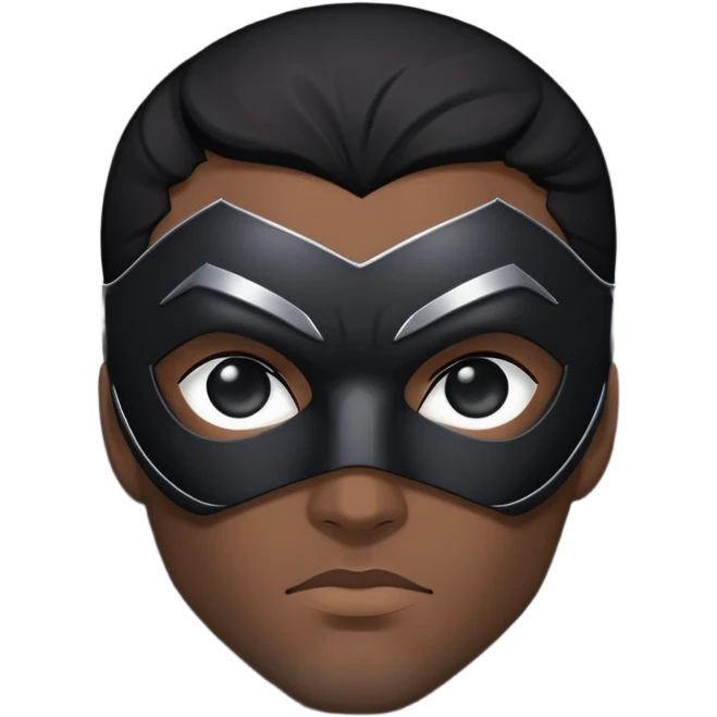 simple black superhero eye mask emoji