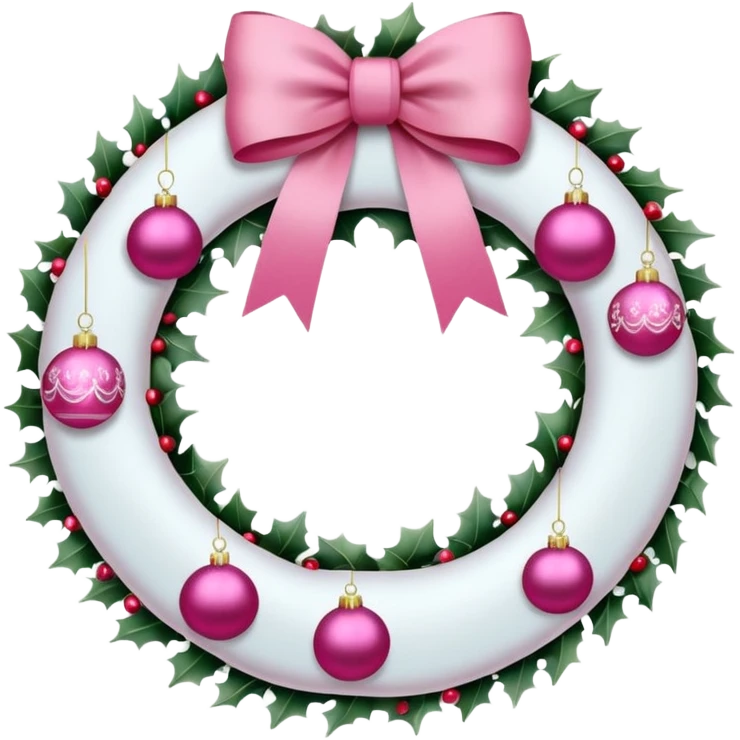 white and pink christmas reef emoji