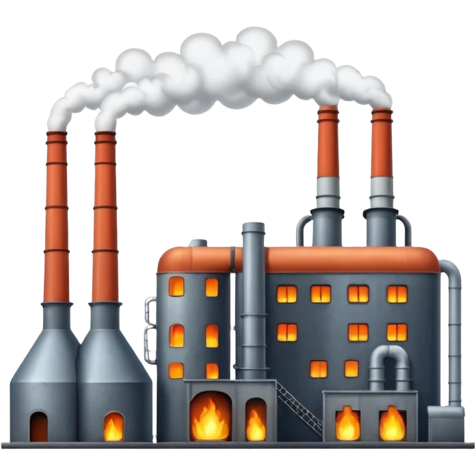 factory with furnaces emoji