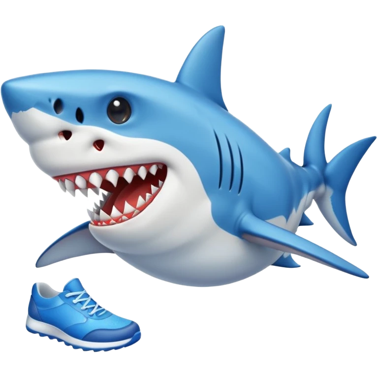shark with blue shoes emoji