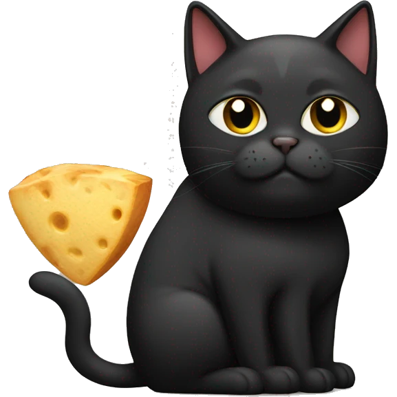Black fat cat with one ey escarabajo emoji