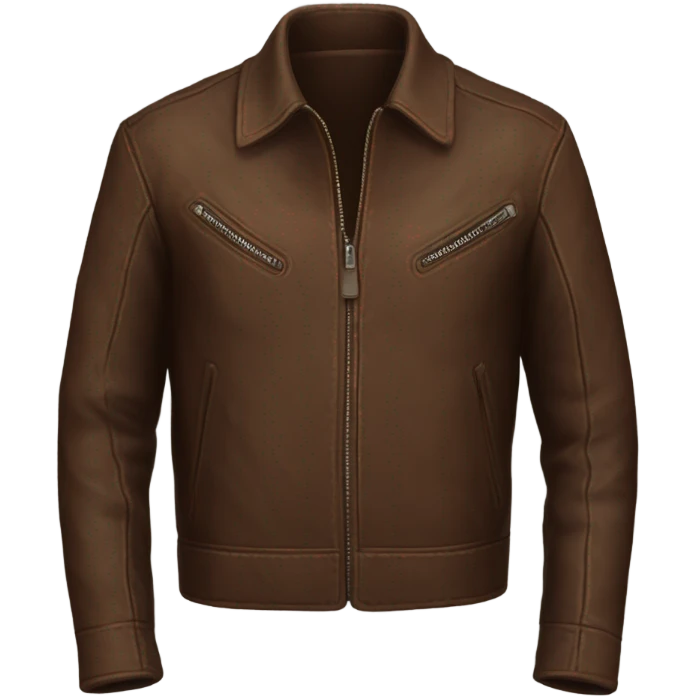 Brown leather jacket  emoji