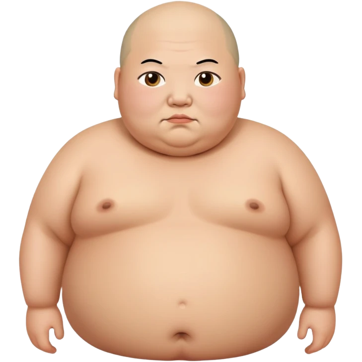 Mega obese bald chinese kid emoji