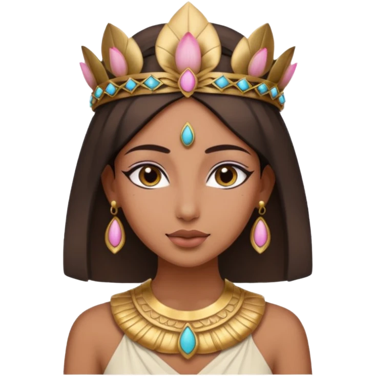 woman, Egypt, , lotus emoji